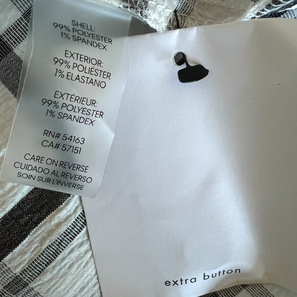 Calvin Klein NEW Gauze Windowpane Short Sleeve Shirtdress Size 10 - Picture 14 of 16